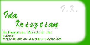 ida krisztian business card